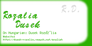 rozalia dusek business card
